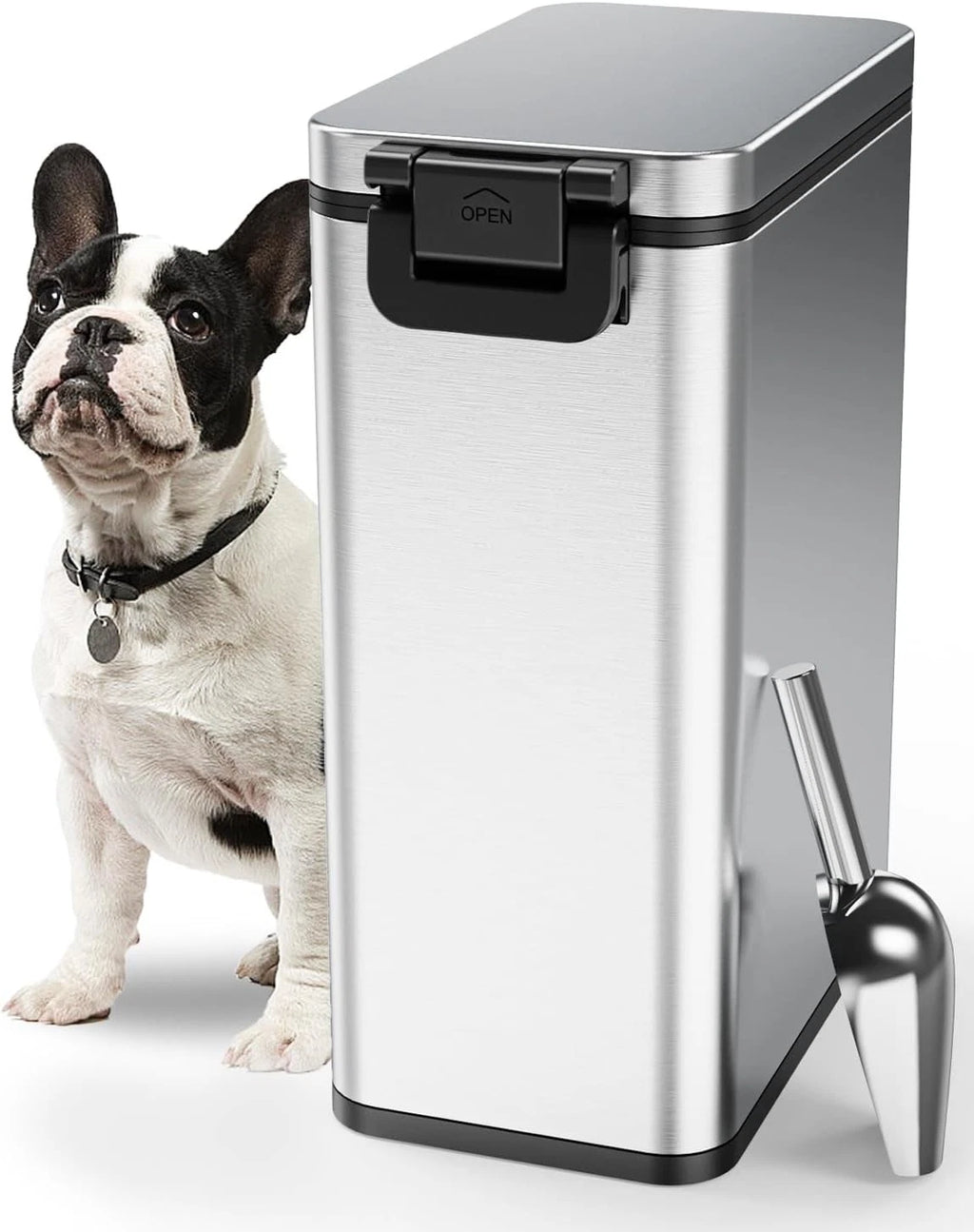 Stainless Steel Dog Food Storage Container 20 LB / 15 LB Dry Pet Food