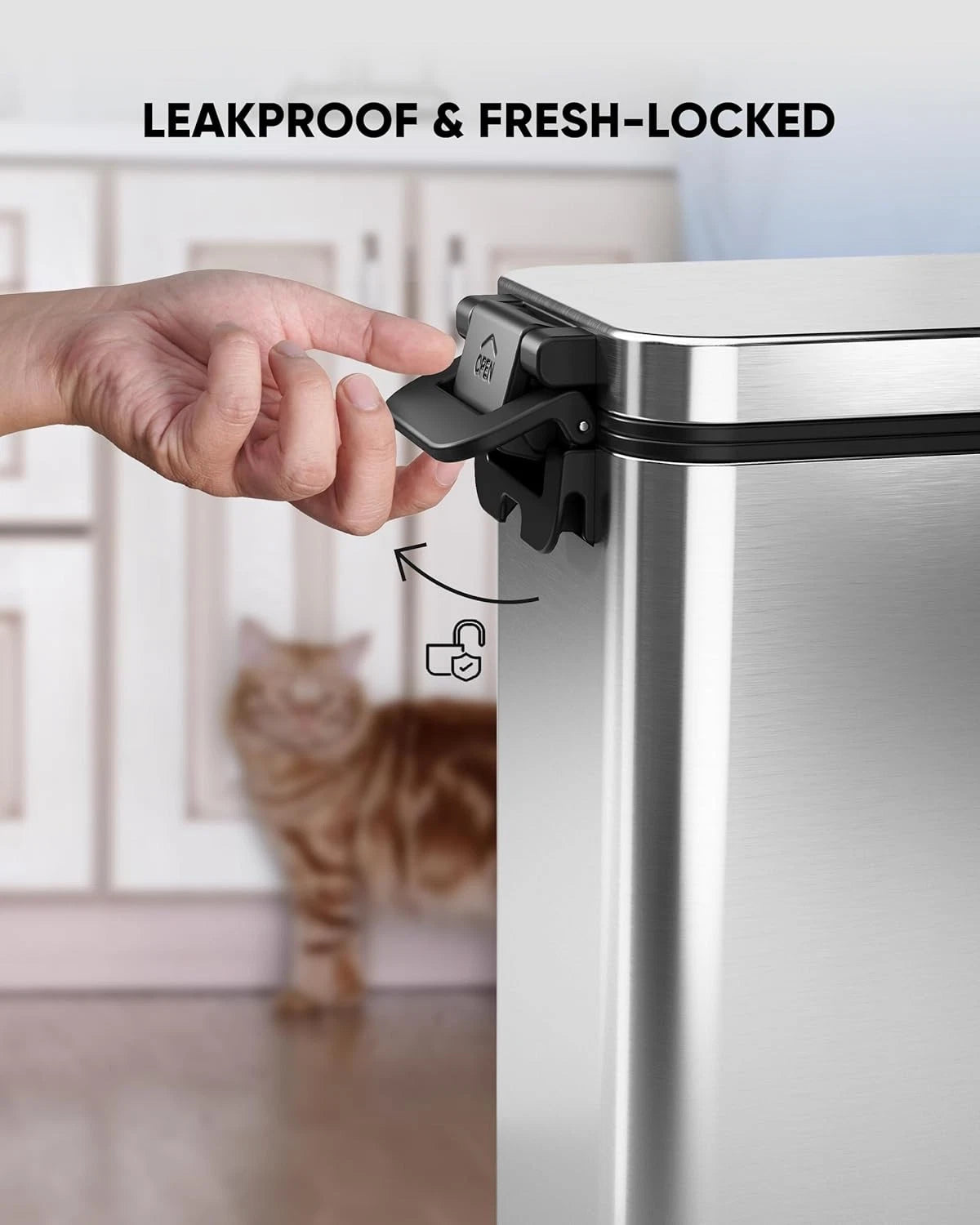 Stainless Steel Dog Food Storage Container 20 LB / 15 LB Dry Pet Food